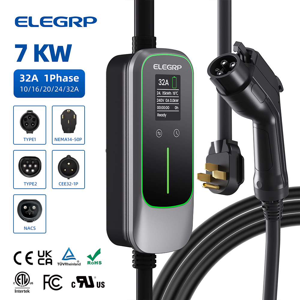 ELEGRP 32 Amp Portable Electri - đánh giá và giá Portable Ev Charger