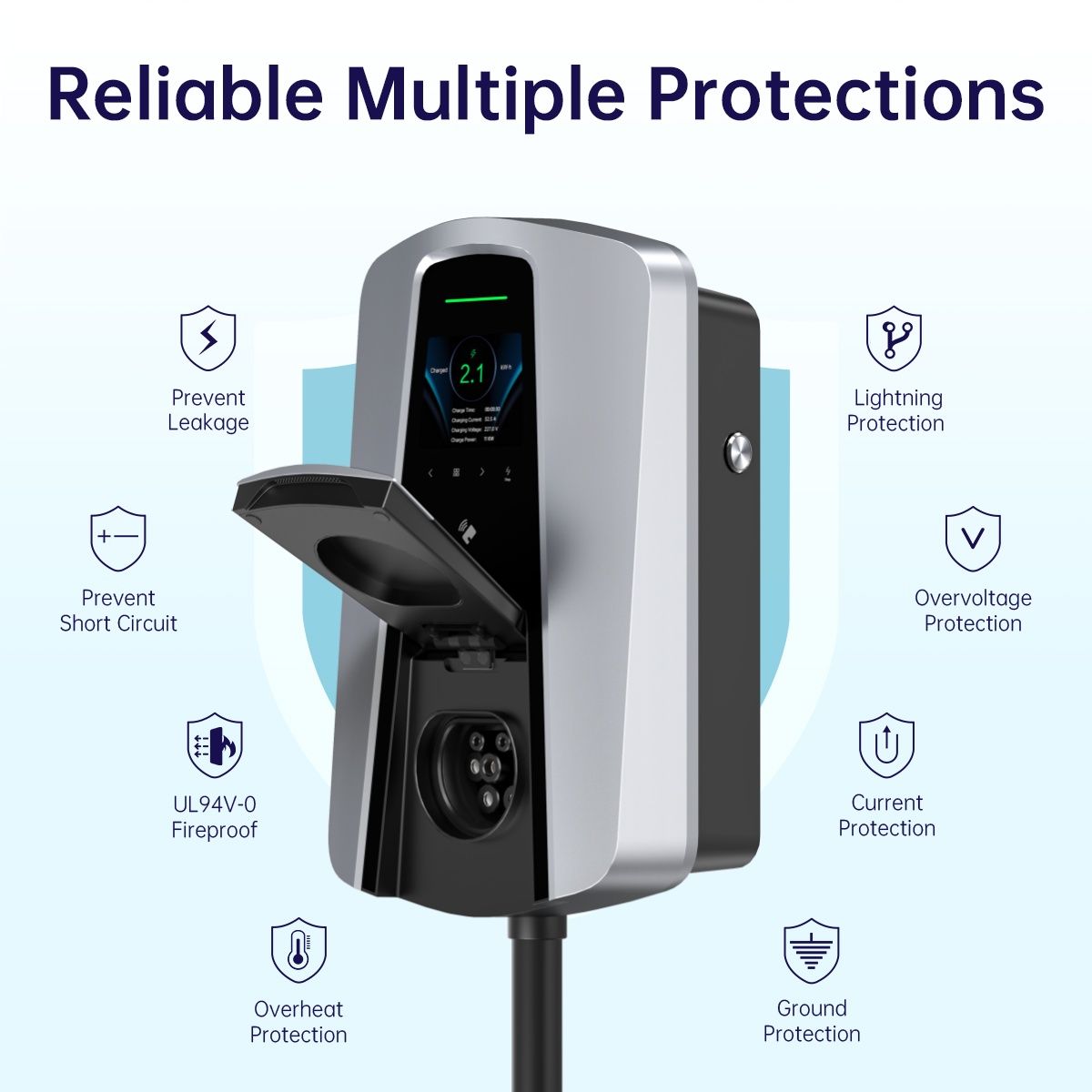 7.4KW Type2 EV Charger Socket  - đánh giá và giá Wallbox Ev